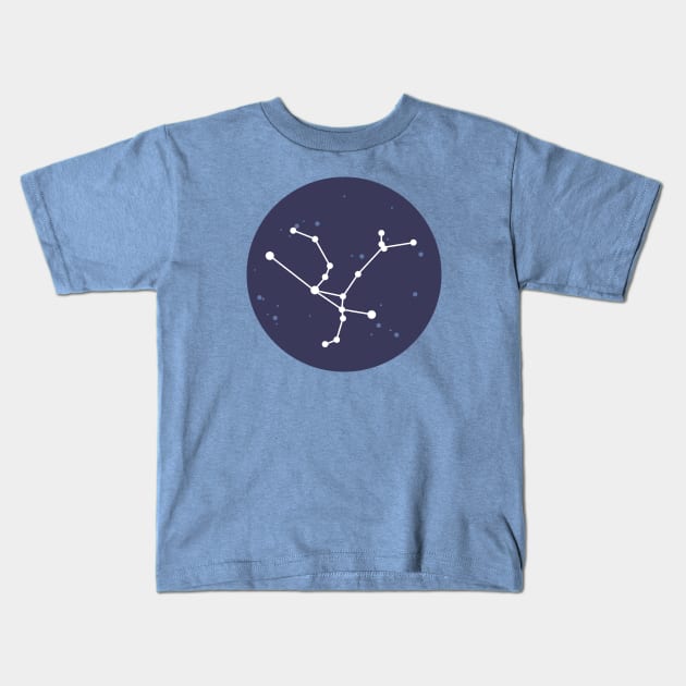 Andromeda Constellation Kids T-Shirt by aglomeradesign